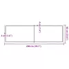  sötétbarna kezelt tömör fa fürdőszobai pult 200x60x(2-4) cm