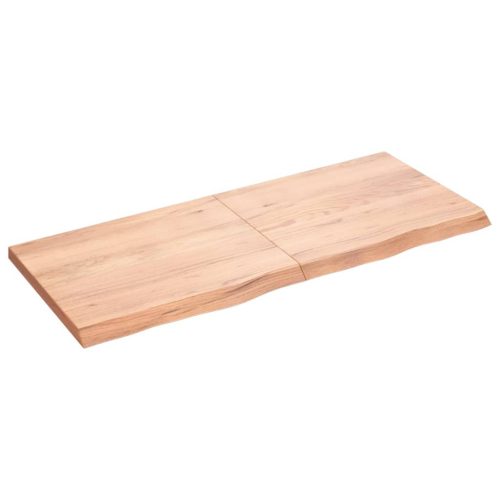  világosbarna kezelt tömör tölgyfa asztallap 120x50x(2-4) cm