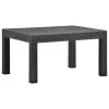  antracitszürke PP rattan kerti asztal 58 x 58 x 41 cm