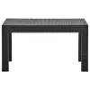  antracitszürke PP rattan kerti asztal 58 x 58 x 41 cm