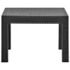  antracitszürke PP rattan kerti asztal 58 x 58 x 41 cm