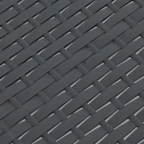  antracitszürke PP rattan kerti asztal 58 x 58 x 41 cm