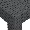  antracitszürke PP rattan kerti asztal 58 x 58 x 41 cm
