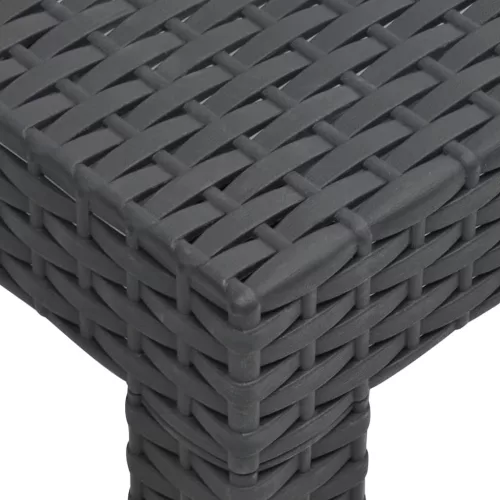  antracitszürke PP rattan kerti asztal 58 x 58 x 41 cm