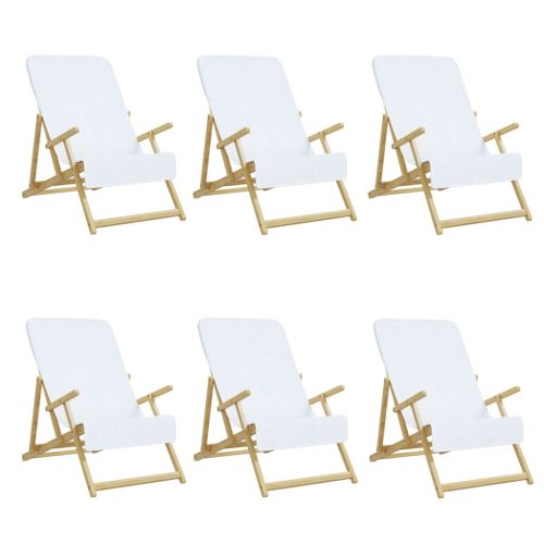  6 db fehér 400 GSM szövet strandtörölköző 60 x 135 cm