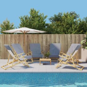    6 db szürke 400 GSM szövet strandtörölköző 60 x 135 cm