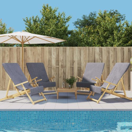  4 db antracitszürke 400 GSM szövet strandtörölköző 60 x 135 cm