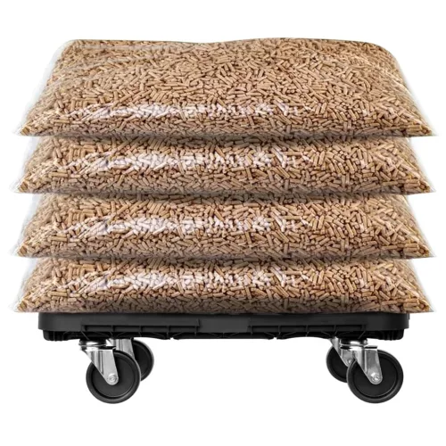  2 db fekete polipropilén szállítókocsi 300 kg