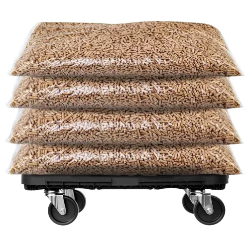  3 db fekete polipropilén szállítókocsi 300 kg