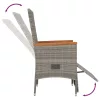  7 részes szürke polyrattan kerti étkezőgarnitúra párnával