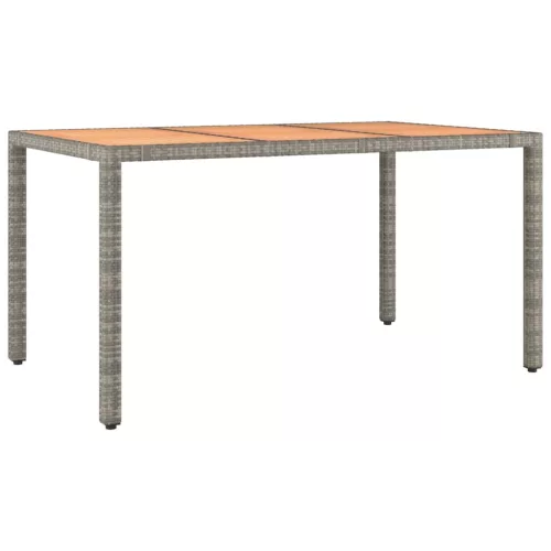  7 részes szürke polyrattan kerti étkezőgarnitúra párnával