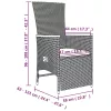  7 részes szürke polyrattan kerti étkezőgarnitúra párnával