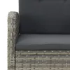 7 részes szürke polyrattan kerti étkezőgarnitúra párnával