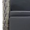  9 részes szürke polyrattan kerti étkezőgarnitúra párnával