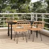  5 részes polyrattan kerti étkezőgarnitúra