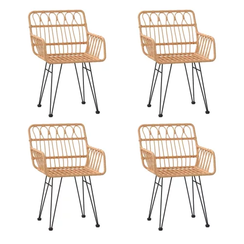  5 részes polyrattan kerti étkezőgarnitúra