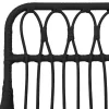  5 részes fekete polyrattan kerti étkezőgarnitúra