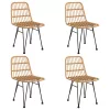  5 részes polyrattan kerti étkezőgarnitúra