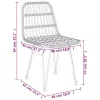  5 részes polyrattan kerti étkezőgarnitúra