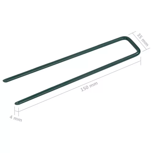  100 db U-alakú vas műfű rögzítő tüske 