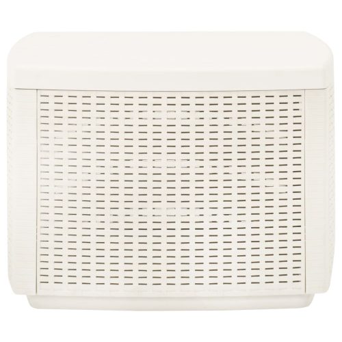  fehér műanyag kerti asztal 53 x 53 x 40 cm