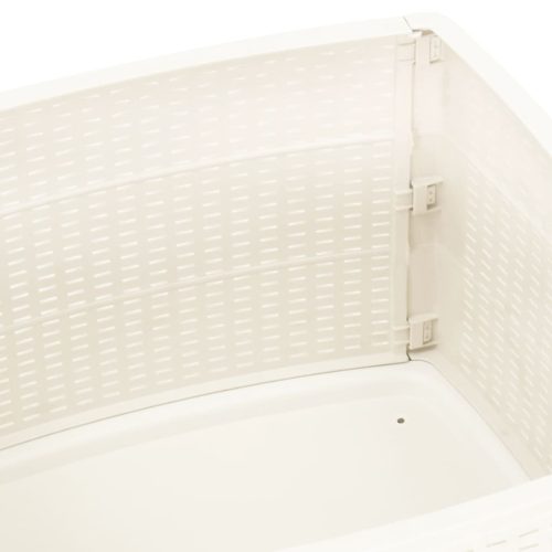  fehér műanyag kerti asztal 53 x 53 x 40 cm