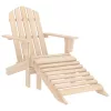  tömör fenyőfa kerti Adirondack szék zsámollyal