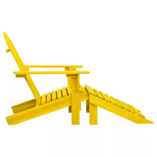  sárga tömör fenyőfa kerti Adirondack szék zsámollyal
