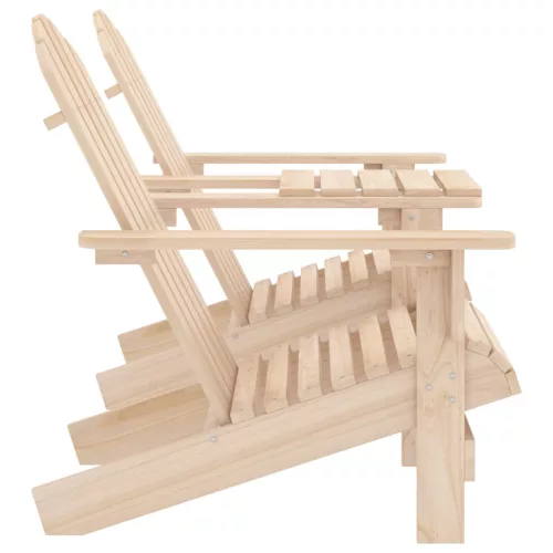  tömör fenyőfa kerti Adirondack székek teázóasztallal