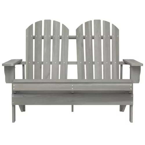  kétszemélyes szürke tömör fenyőfa kerti adirondack szék