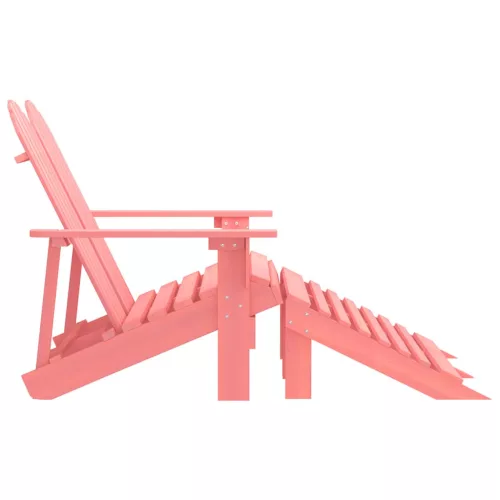  kétszemélyes rózsaszín fenyőfa kerti adirondack szék és zsámoly