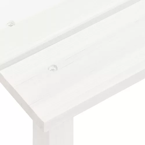  fehér tömör fenyőfa kerti adirondack szék asztallal