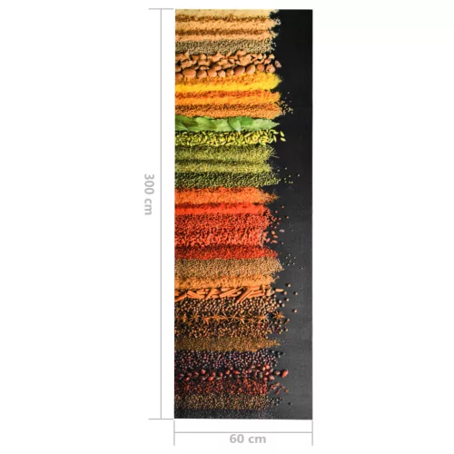  fűszer mintás mosható konyhaszőnyeg 60 x 300 cm