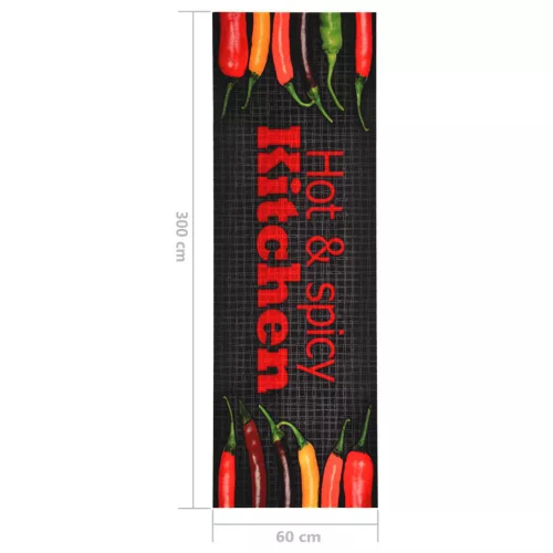  Hot & Spicy" mintájú mosható konyhaszőnyeg 60 x 300 cm "