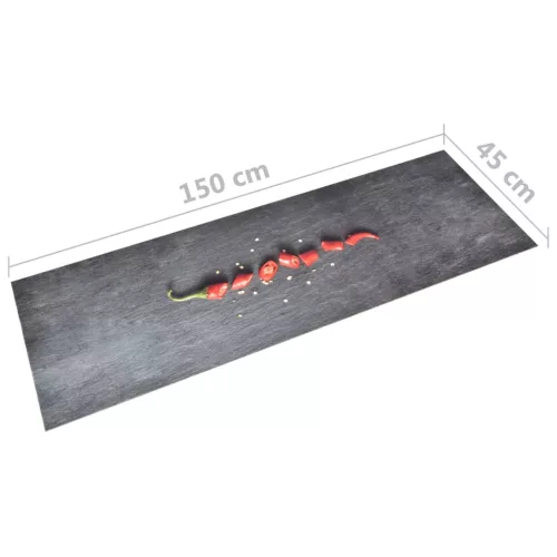  paprikamintás mosható konyhai szőnyeg 45 x 150 cm