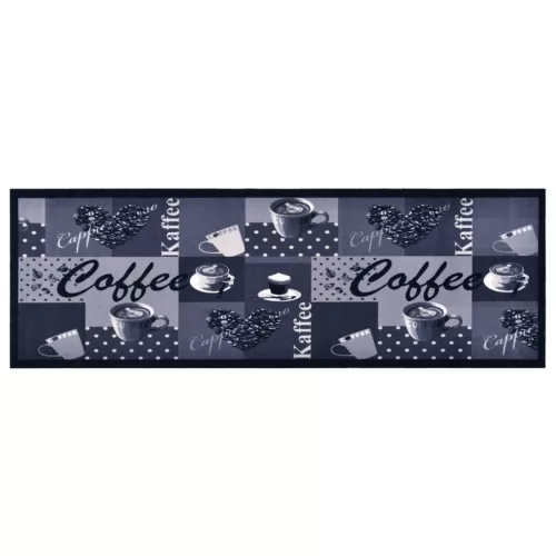  Coffee blue" mintájú mosható konyhaszőnyeg 60 x 180 cm"