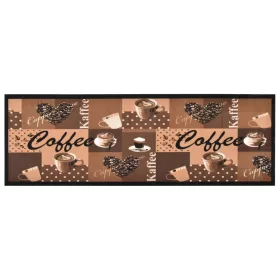    Coffee brown" mintájú mosható konyhaszőnyeg 60 x 180 cm"