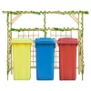  impregnált fenyőfa kerti pergola 3 szemeteskukához