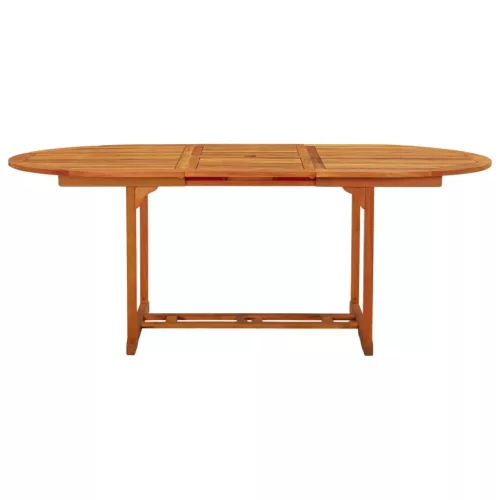  tömör eukaliptuszfa kerti asztal 200 x 100 x 75 cm