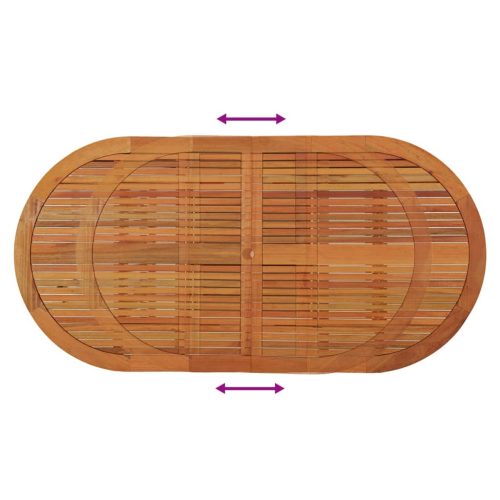  tömör eukaliptuszfa kerti asztal 200 x 100 x 75 cm
