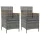  2 db szürke polyrattan kerti étkezőszék