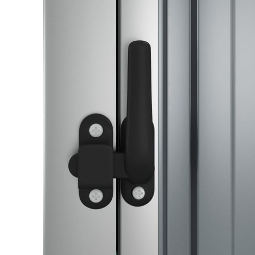  szürke horganyzott acél kerti szerszámtároló 88 x 89 x 161 cm