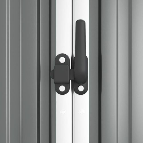  szürke horganyzott acél kerti szerszámtároló 225 x 89 x 161 cm