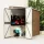  barna acél falhoz erősíthető kerti fészer 118 x 194 x 178 cm