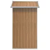  barna horganyzott acél kerti fészer 126 x 97,5 x 177 cm