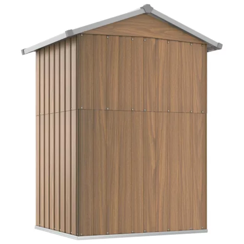  barna horganyzott acél kerti fészer 126 x 97,5 x 177 cm