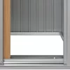  barna horganyzott acél kerti fészer 126 x 97,5 x 177 cm