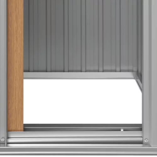  barna horganyzott acél kerti fészer 126 x 97,5 x 177 cm