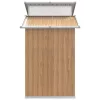  barna horganyzott acél kerti fészer 270 x 130 x 208,5 cm
