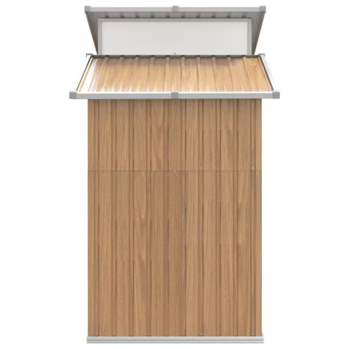  barna horganyzott acél kerti fészer 270 x 130 x 208,5 cm